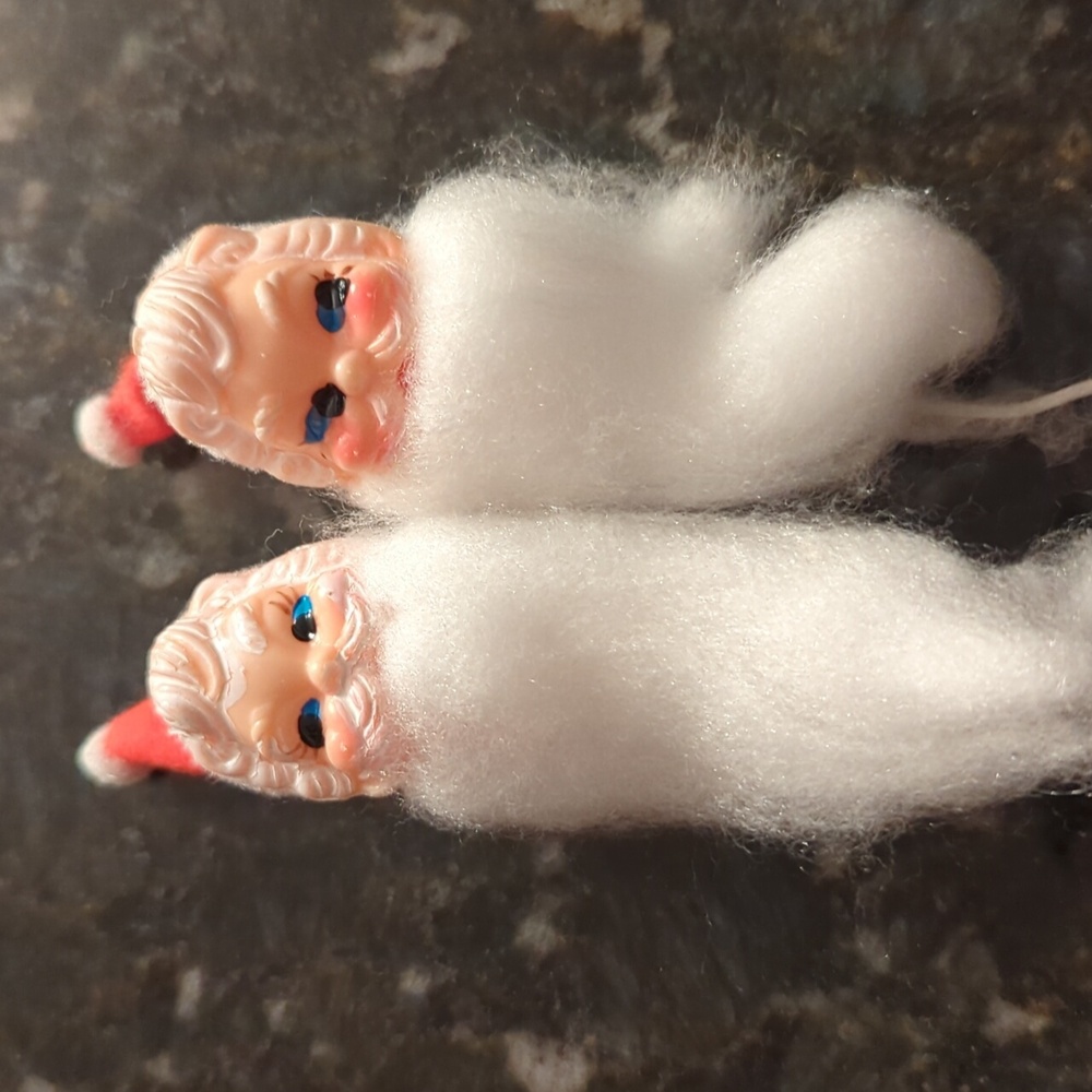 Vintage Santa gift wrap pick
